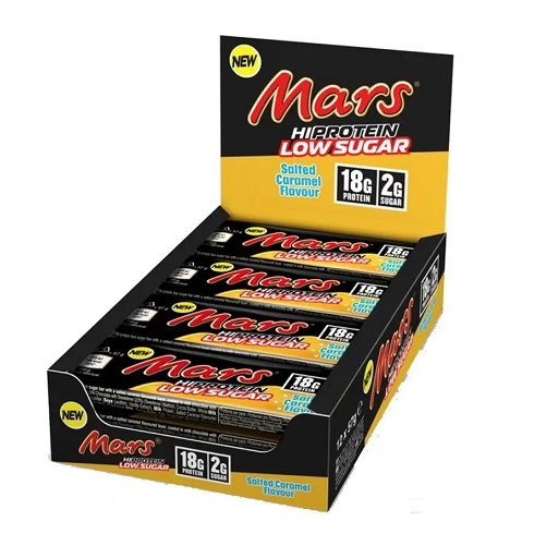 Große Probierbox: ESN Designer Bar + Body Attack High + 18 weitere – Mars Low Sugar High Protein Bar 12x57g (Salted Caramel)