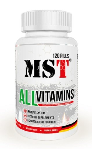 Wettkampfvorbereitung: ESN ISOCLEAR + MST Creatine + 2 weitere – MST - All Vitamins 120 Tabl.