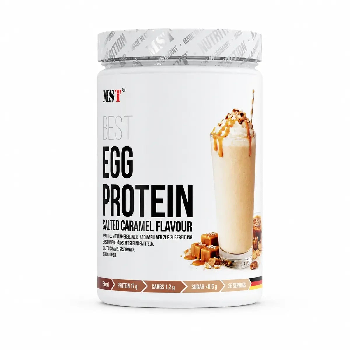 MST Marken-Großset: EGG Protein + L-Carnitine + 3 weitere – MST - EGG Protein 900g Dose (Salted Caramel)