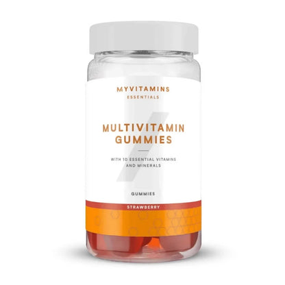 Erdbeere Sorten-Großset: MyProtein + Kevin Levrone + 2 weitere – MyProtein Multivitamin Gummies 30 Gummies (Strawberry)