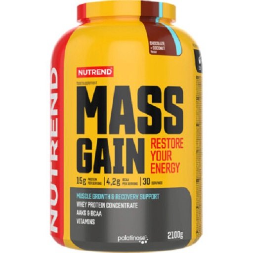 Schokolade Sorten-Großset: Nutrend Mass + XXL Nutrition + 2 weitere – Nutrend Mass Gain 2100g (Schoko + Cocos)