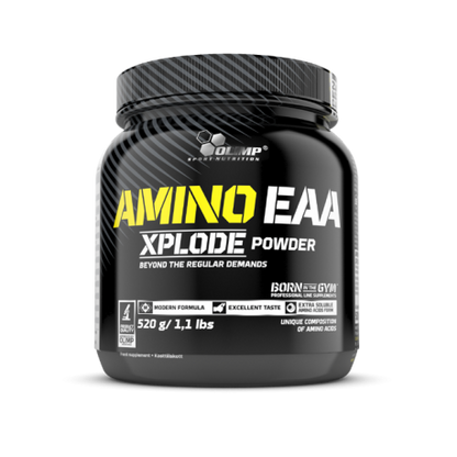 Kraft-Stack: BioTech Creatine + Psycho Pharma + Olimp Amino EAA – Olimp Amino EAA Xplode- 520g Pulver (Ice Tea Peach)