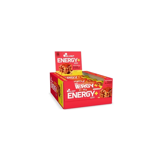 Home-Gym-Starter: ESN Designer + Kevin Levrone + 5× Olimp Energy – Olimp Energy+ Bar 20 x 45g (Peanut Caramel)