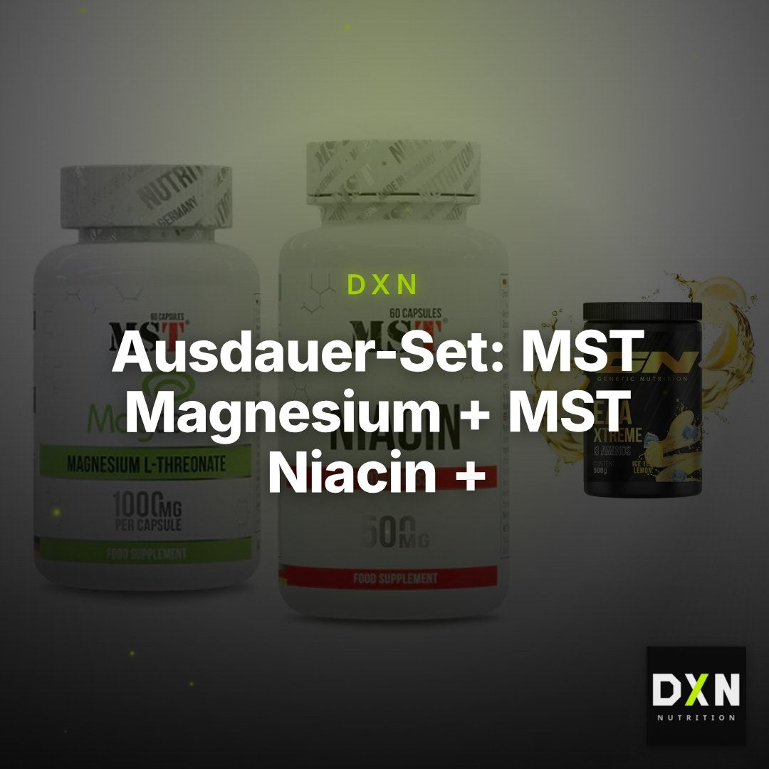 Ausdauer-Set: MST Magnesium + MST Niacin + GN EAA Xtreme – Clean Showcase Plus
