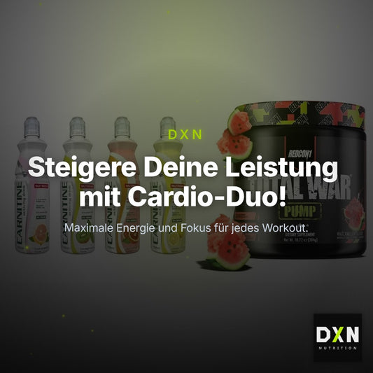 Cardio-Duo: Nutrend Activity + Redcon1 Total War PUMP – Clean Showcase Plus