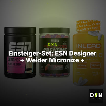 Einsteiger-Set: ESN Designer + Weider Micronize + INLEAD Vitamin C – Clean Showcase Plus