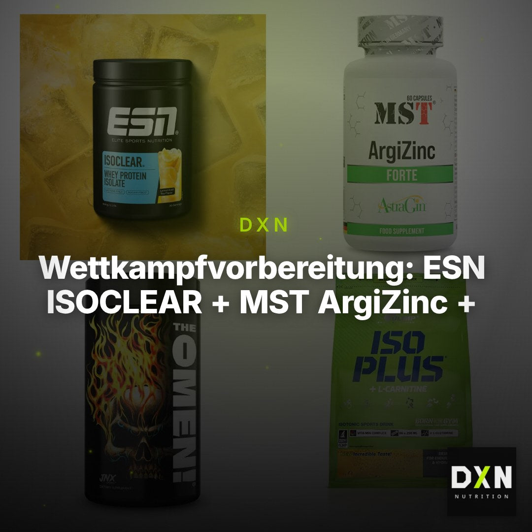 Wettkampfvorbereitung: ESN ISOCLEAR + MST ArgiZinc + 2 weitere – Clean Showcase Plus