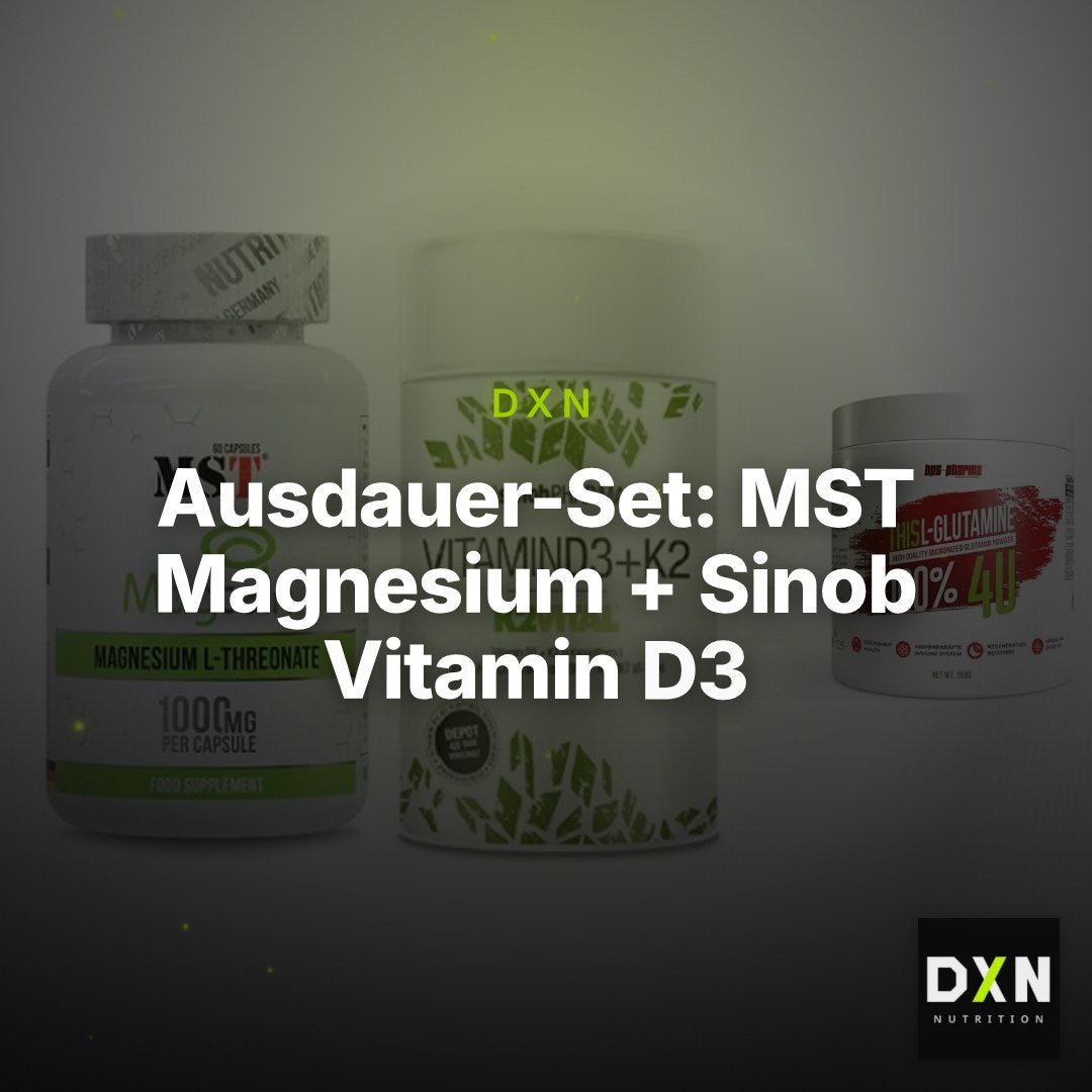 Ausdauer-Set: MST Magnesium + Sinob Vitamin D3 + BPS-Pharma This – Clean Showcase Plus