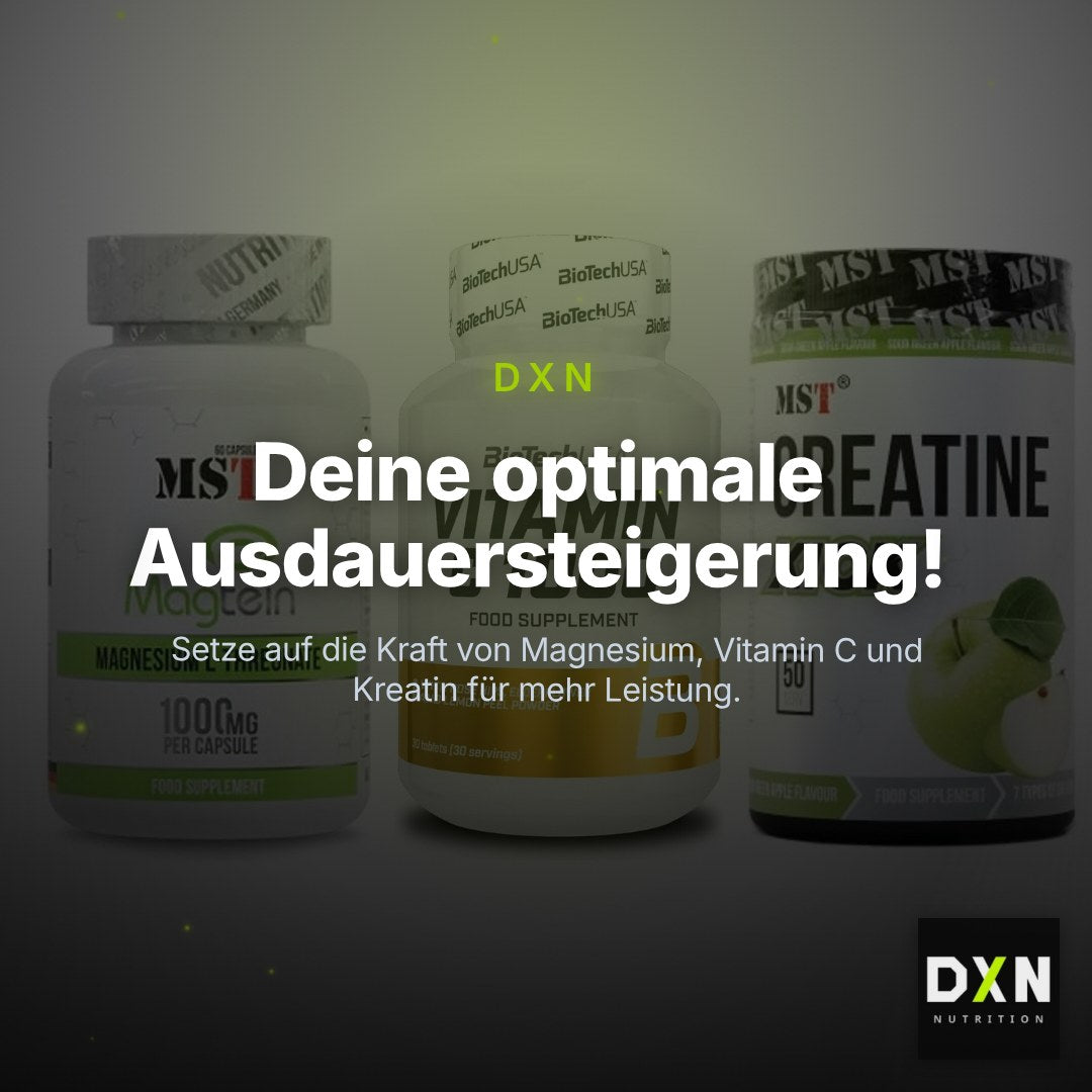 Ausdauer-Set: MST Magnesium + BioTech Vitamin + MST Creatine – Clean Showcase Plus