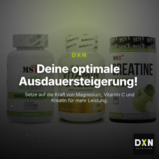 Ausdauer-Set: MST Magnesium + BioTech Vitamin + MST Creatine – Clean Showcase Plus