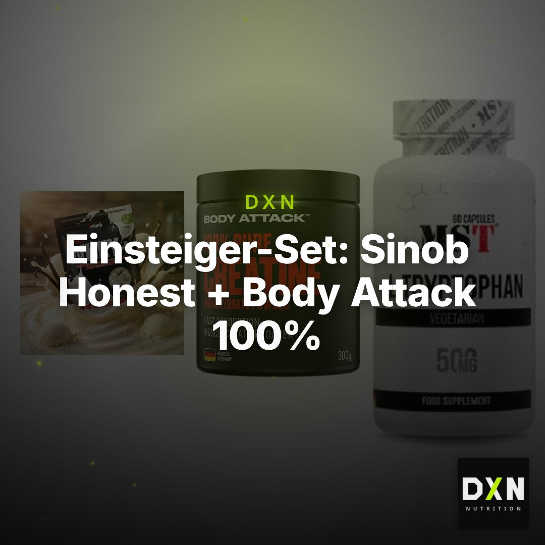 Einsteiger-Set: Sinob Honest + Body Attack 100% + MST Tryptophan – Clean Showcase Plus