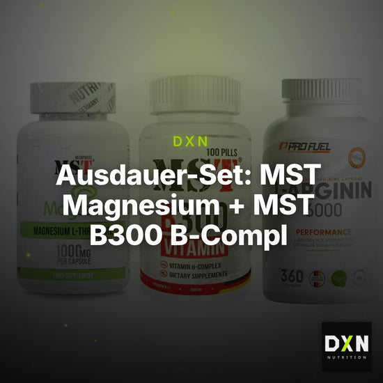 Ausdauer-Set: MST Magnesium + MST B300 B-Compl + ProFuel L-Argini – Clean Showcase Plus
