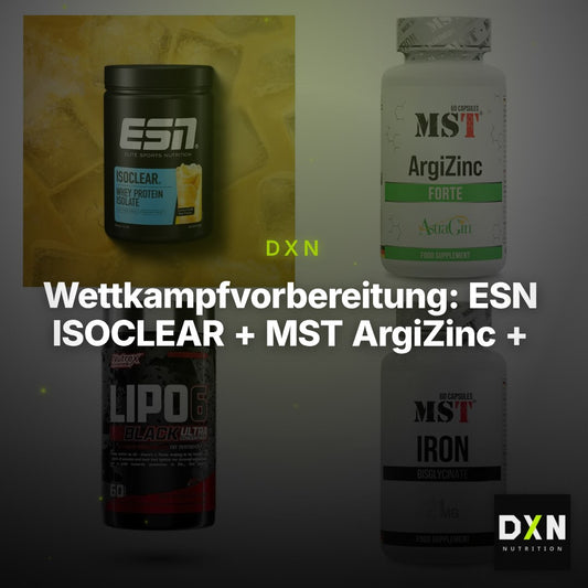 Wettkampfvorbereitung: ESN ISOCLEAR + MST ArgiZinc + 2 weitere – Clean Showcase Plus