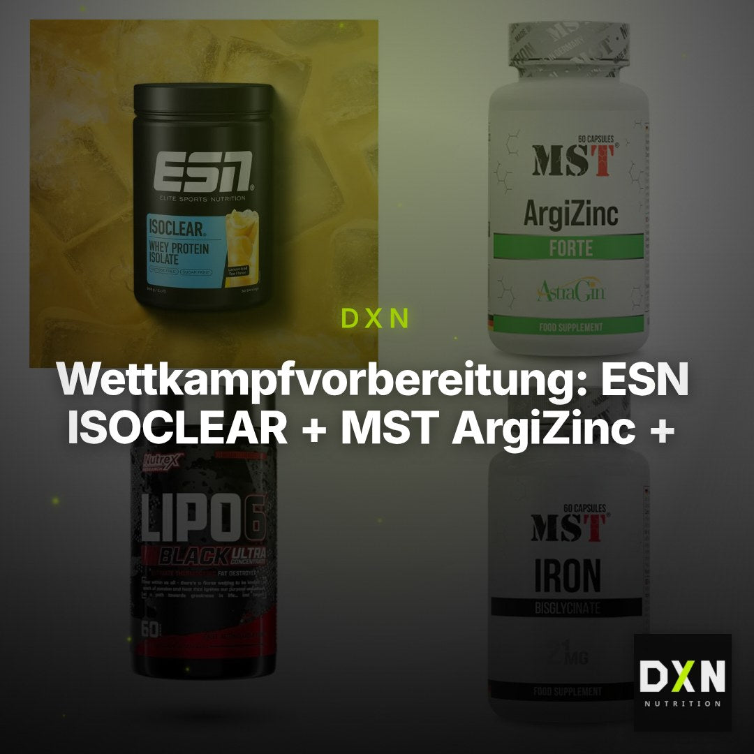 Wettkampfvorbereitung: ESN ISOCLEAR + MST ArgiZinc + 2 weitere – Clean Showcase Plus