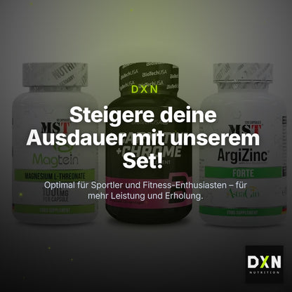 Ausdauer-Set: MST Magnesium + BioTech L-Carnit + MST ArgiZinc – Clean Showcase Plus