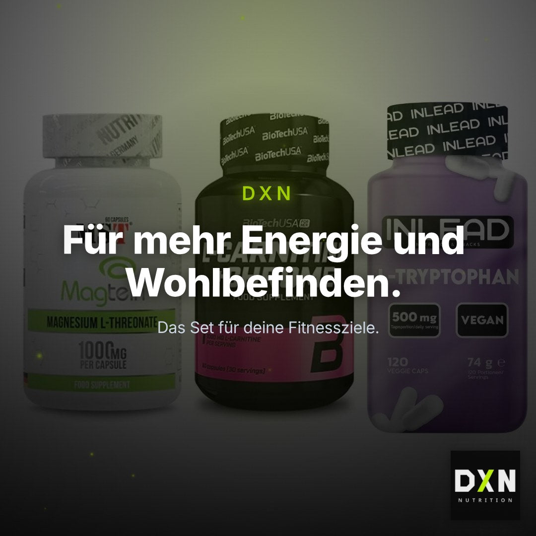 Ausdauer-Set: MST Magnesium + BioTech L-Carnit + INLEAD L-Tryptop – Clean Showcase Plus