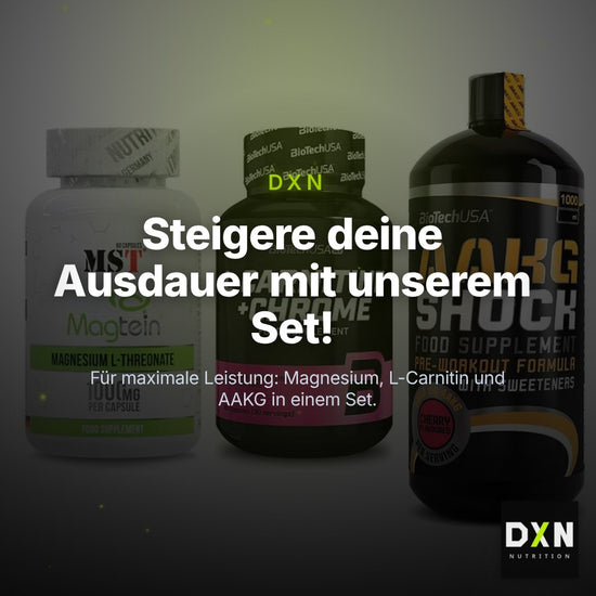 Ausdauer-Set: MST Magnesium + BioTech L-Carnit + BioTech AAKG – Clean Showcase Plus