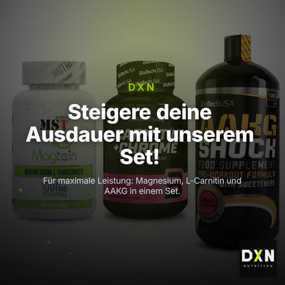 Ausdauer-Set: MST Magnesium + BioTech L-Carnit + BioTech AAKG – Clean Showcase Plus