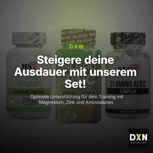 Ausdauer-Set: MST Magnesium + INLEAD Zink + MST 21 Amino – Clean Showcase Plus