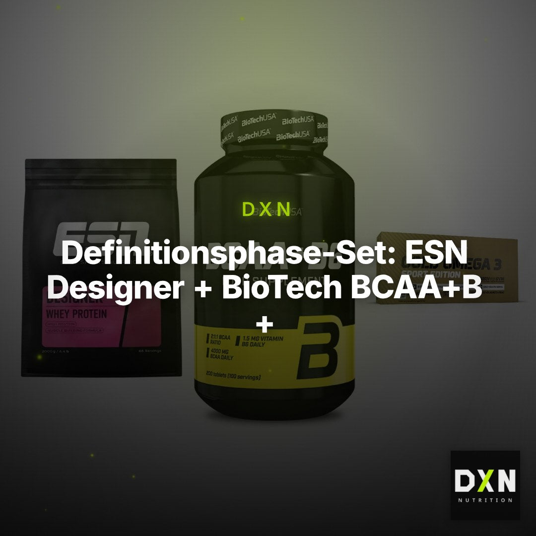 Definitionsphase-Set: ESN Designer + BioTech BCAA+B + Olimp Omega 3 – Clean Showcase Plus