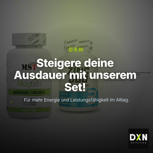Ausdauer-Set: MST Magnesium + BioTech Zinc Duo + INLEAD L-Carniti – Clean Showcase Plus