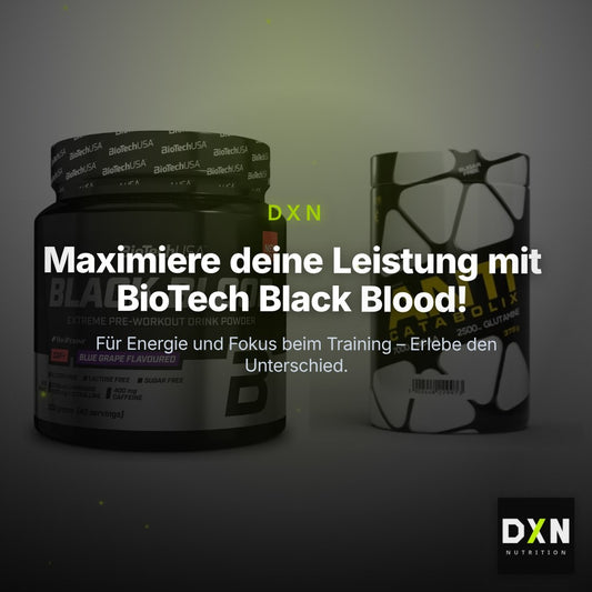 Trainings-Set: BioTech Black Blood CAF + FA Nutrition Anticatabolix – Clean Showcase Plus
