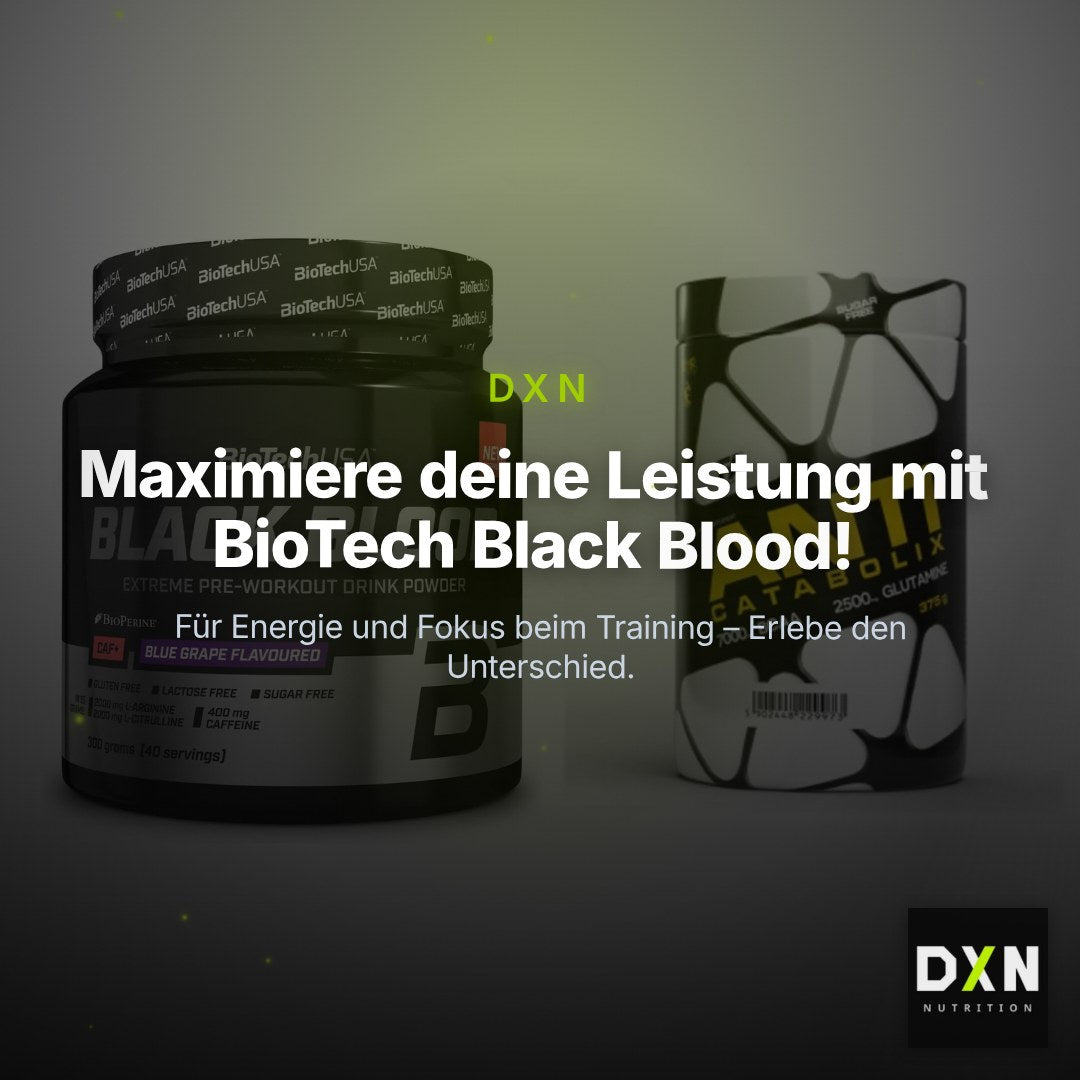 Trainings-Set: BioTech Black Blood CAF + FA Nutrition Anticatabolix – Clean Showcase Plus