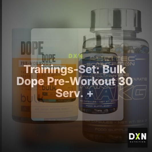 Trainings-Set: Bulk Dope Pre-Workout 30 Serv. + Scitec AAKG – Clean Showcase Plus