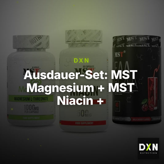 Ausdauer-Set: MST Magnesium + MST Niacin + MST EAA & BCAA – Clean Showcase Plus