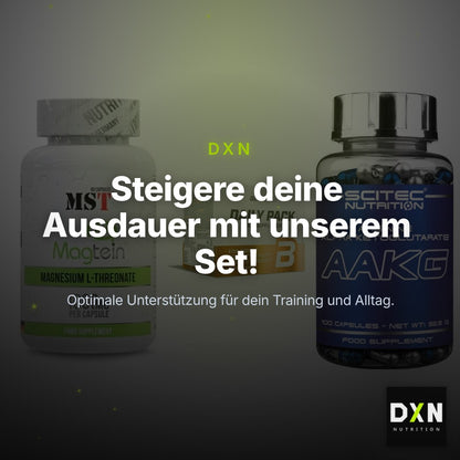 Ausdauer-Set: MST Magnesium + BioTech Daily + Scitec AAKG – Clean Showcase Plus