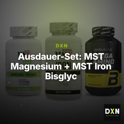 Ausdauer-Set: MST Magnesium + MST Iron Bisglyc + BioTech Mega – Clean Showcase Plus