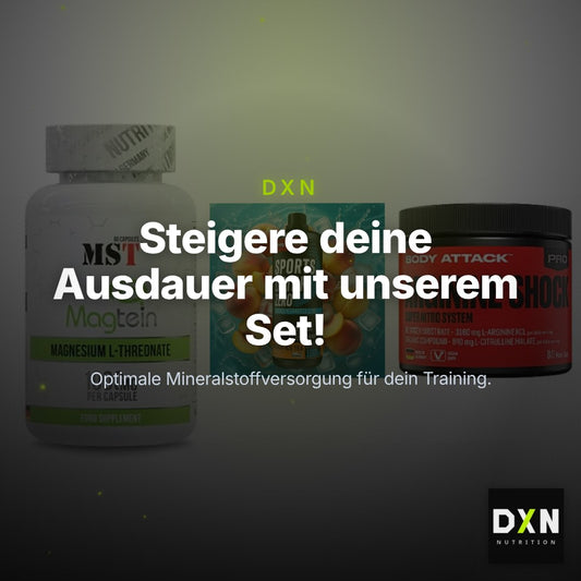 Ausdauer-Set: MST Magnesium + Body Attack Sports + 1 weitere – Clean Showcase Plus