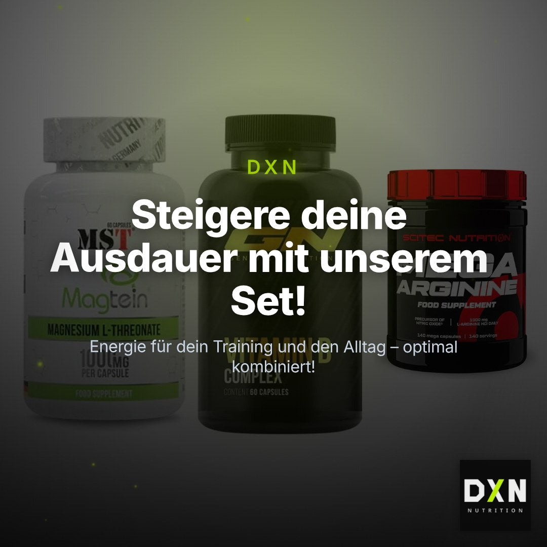 Ausdauer-Set: MST Magnesium + GN Vitamin + Scitec Mega – Clean Showcase Plus