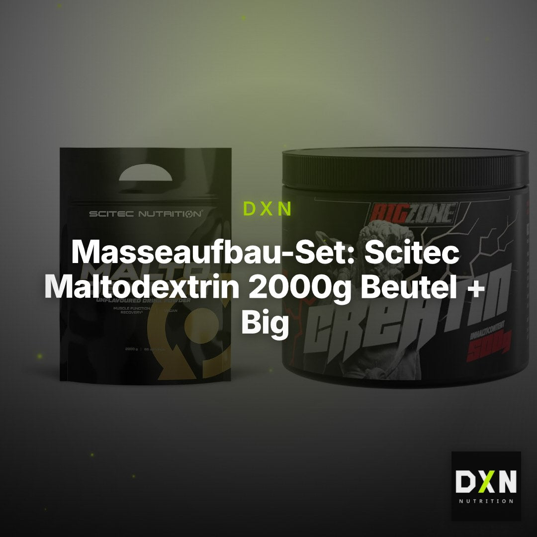 Masseaufbau-Set: Scitec Maltodextrin 2000g Beutel + Big Zone Creatin – Clean Showcase Plus