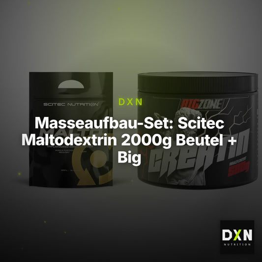 Masseaufbau-Set: Scitec Maltodextrin 2000g Beutel + Big Zone Creatin – Clean Showcase Plus