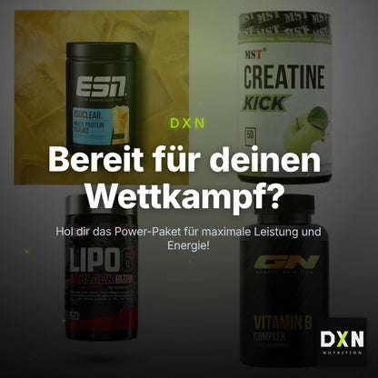 Wettkampfvorbereitung: ESN ISOCLEAR + MST Creatine + 2 weitere – Clean Showcase Plus