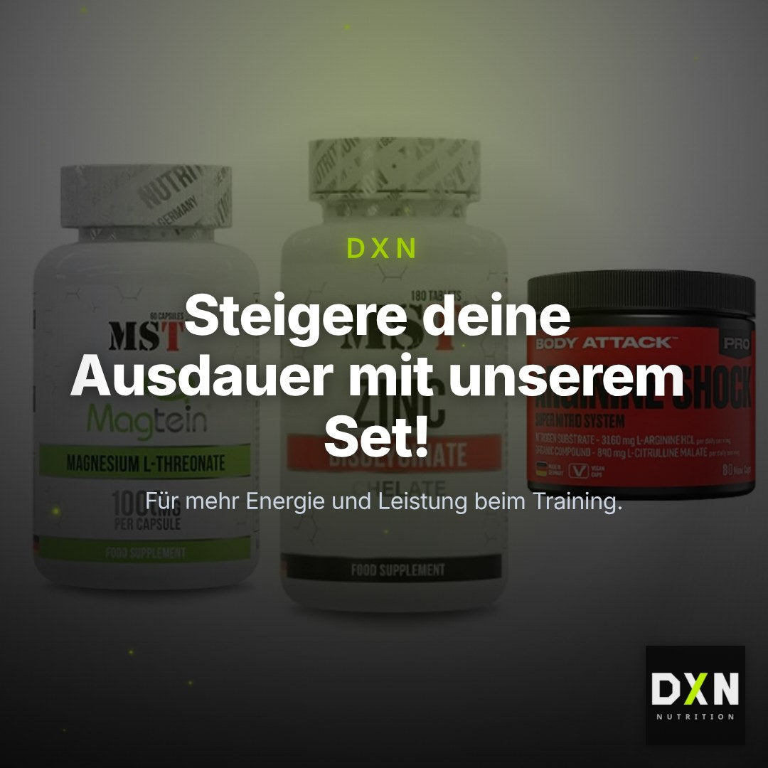 Ausdauer-Set: MST Magnesium + MST Zinc Chelate + Body Attack – Clean Showcase Plus