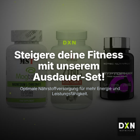 Ausdauer-Set: MST Magnesium + #GYMJUICE ZINC + Scitec Tryptopha – Clean Showcase Plus