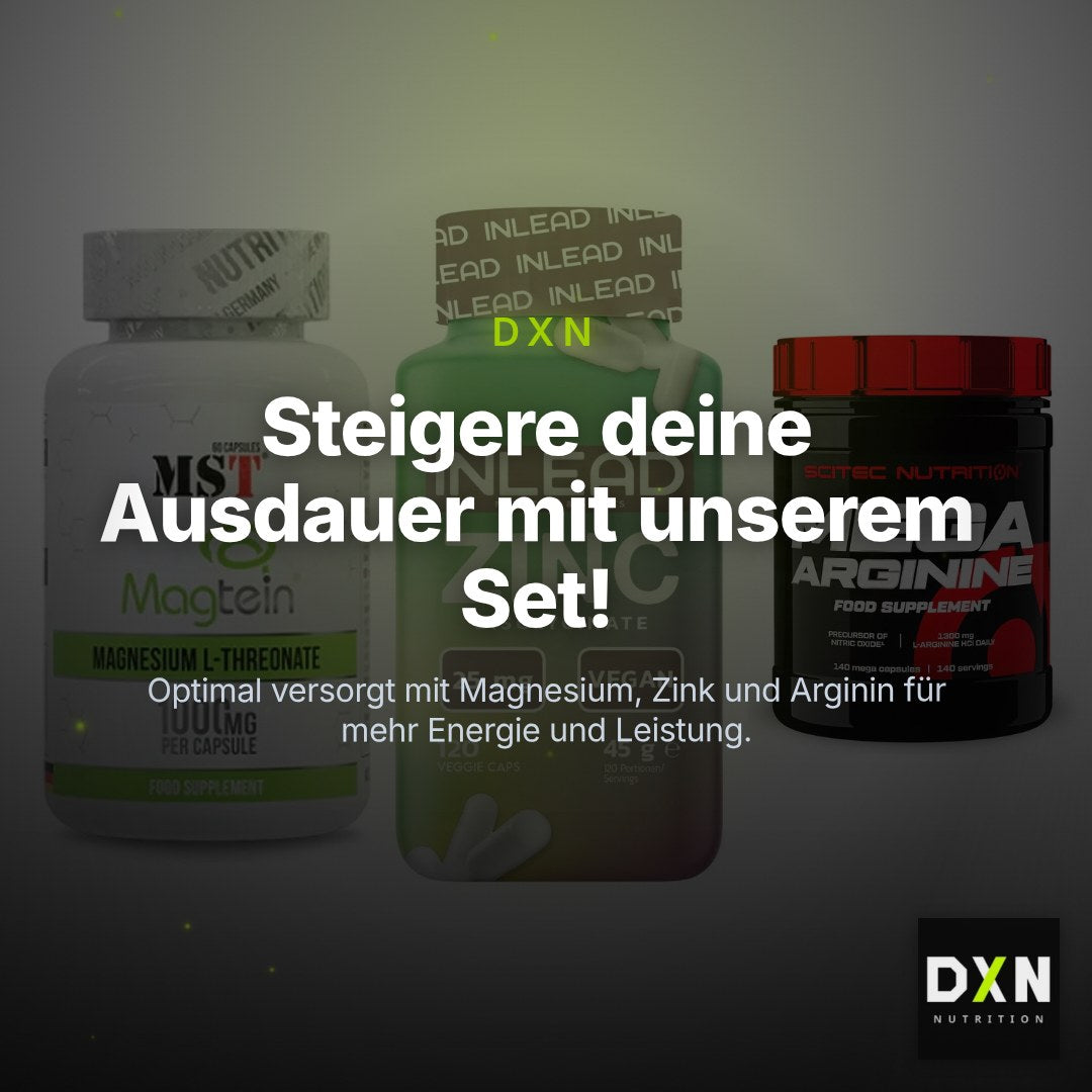 Ausdauer-Set: MST Magnesium + INLEAD Zink + Scitec Mega – Clean Showcase Plus
