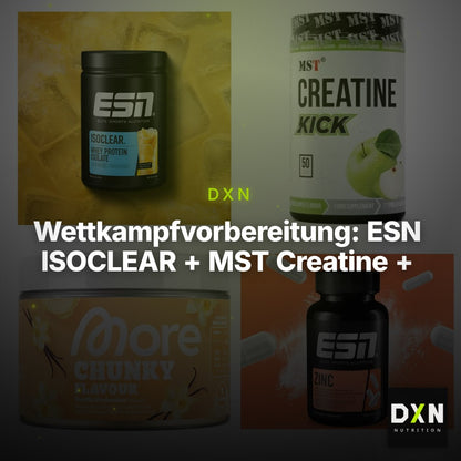 Wettkampfvorbereitung: ESN ISOCLEAR + MST Creatine + 2 weitere – Clean Showcase Plus