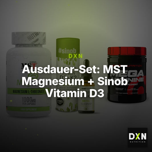 Ausdauer-Set: MST Magnesium + Sinob Vitamin D3 + Scitec Mega – Clean Showcase Plus