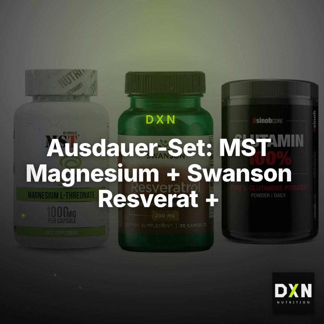 Ausdauer-Set: MST Magnesium + Swanson Resverat + Sinob Core – Clean Showcase Plus