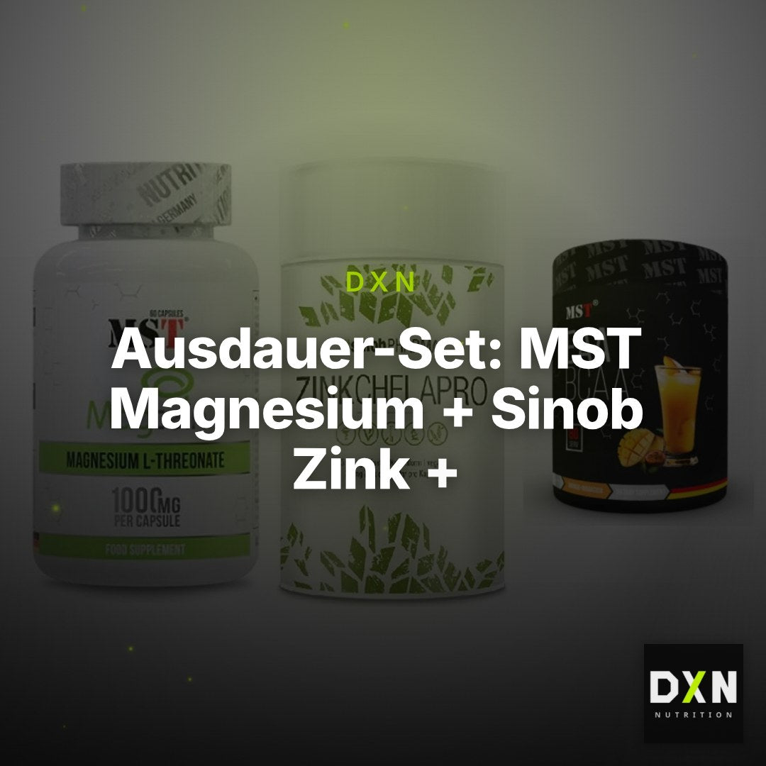 Ausdauer-Set: MST Magnesium + Sinob Zink + MST EAA & BCAA – Clean Showcase Plus