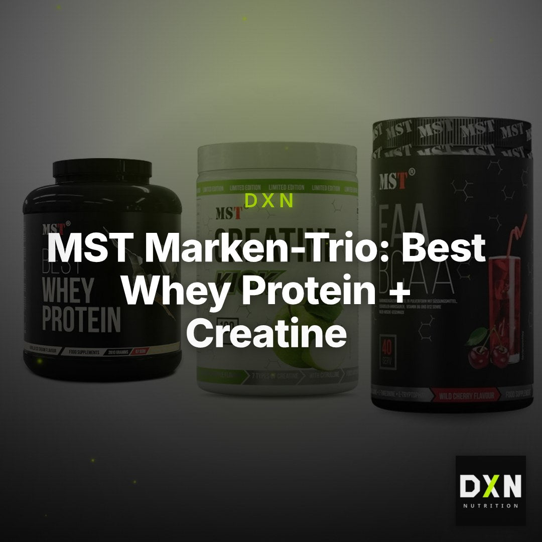 MST Marken-Trio: Best Whey Protein + Creatine Kick + EAA & BCAA – Clean Showcase Plus