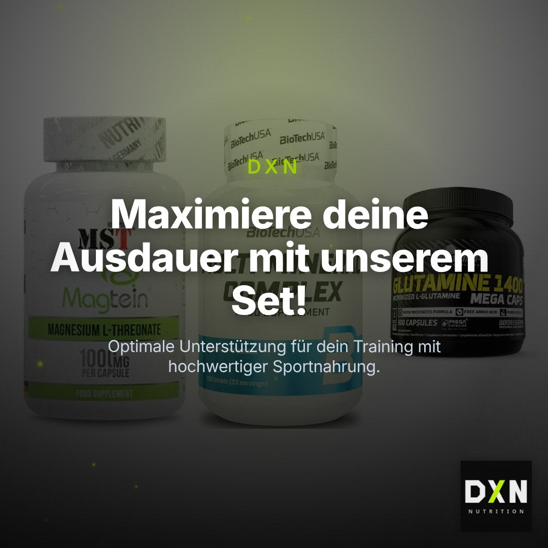 Ausdauer-Set: MST Magnesium + BioTech Multi + Olimp L-Glutamin – Clean Showcase Plus