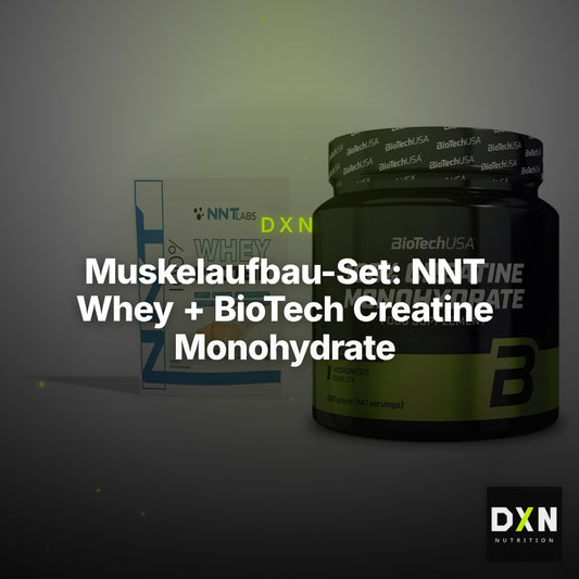 Muskelaufbau-Set: NNT Whey + BioTech Creatine Monohydrate – Clean Showcase Plus