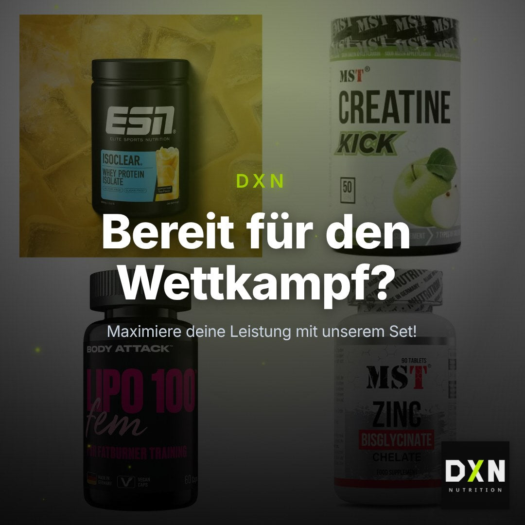 Wettkampfvorbereitung: ESN ISOCLEAR + MST Creatine + 2 weitere – Clean Showcase Plus