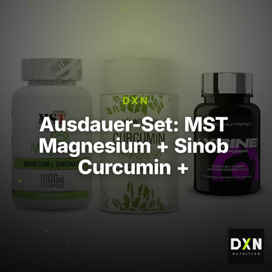 Ausdauer-Set: MST Magnesium + Sinob Curcumin + Scitec Lysine – Clean Showcase Plus