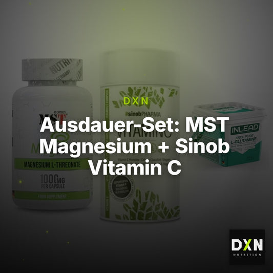 Ausdauer-Set: MST Magnesium + Sinob Vitamin C + INLEAD L-Glutami – Clean Showcase Plus