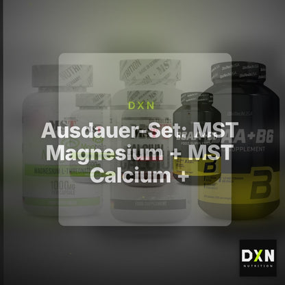 Ausdauer-Set: MST Magnesium + MST Calcium + BioTech BCAA+B6 – Clean Showcase Plus